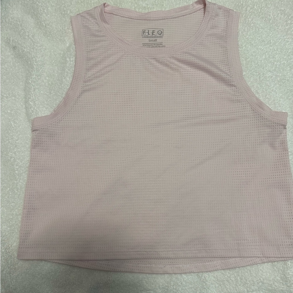Fleo Pink Sleeveless Crop Tank Top